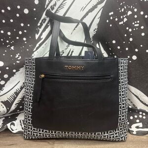 Tommy Hilfiger Black and White Tote Bag
